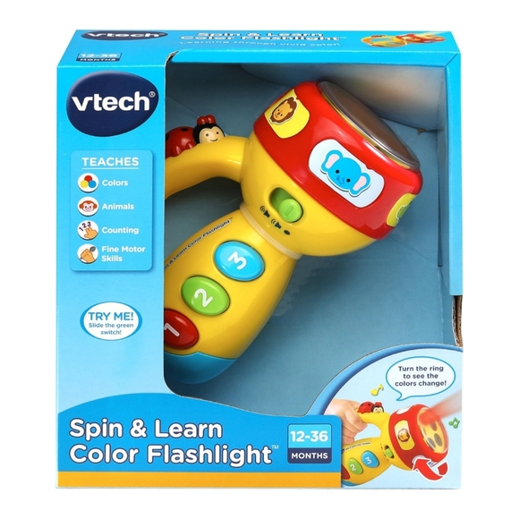 NEW VTech Spin & Learn Color Flashlight Interact Numbers Educational Toddler Toy - Picture 1 of 7